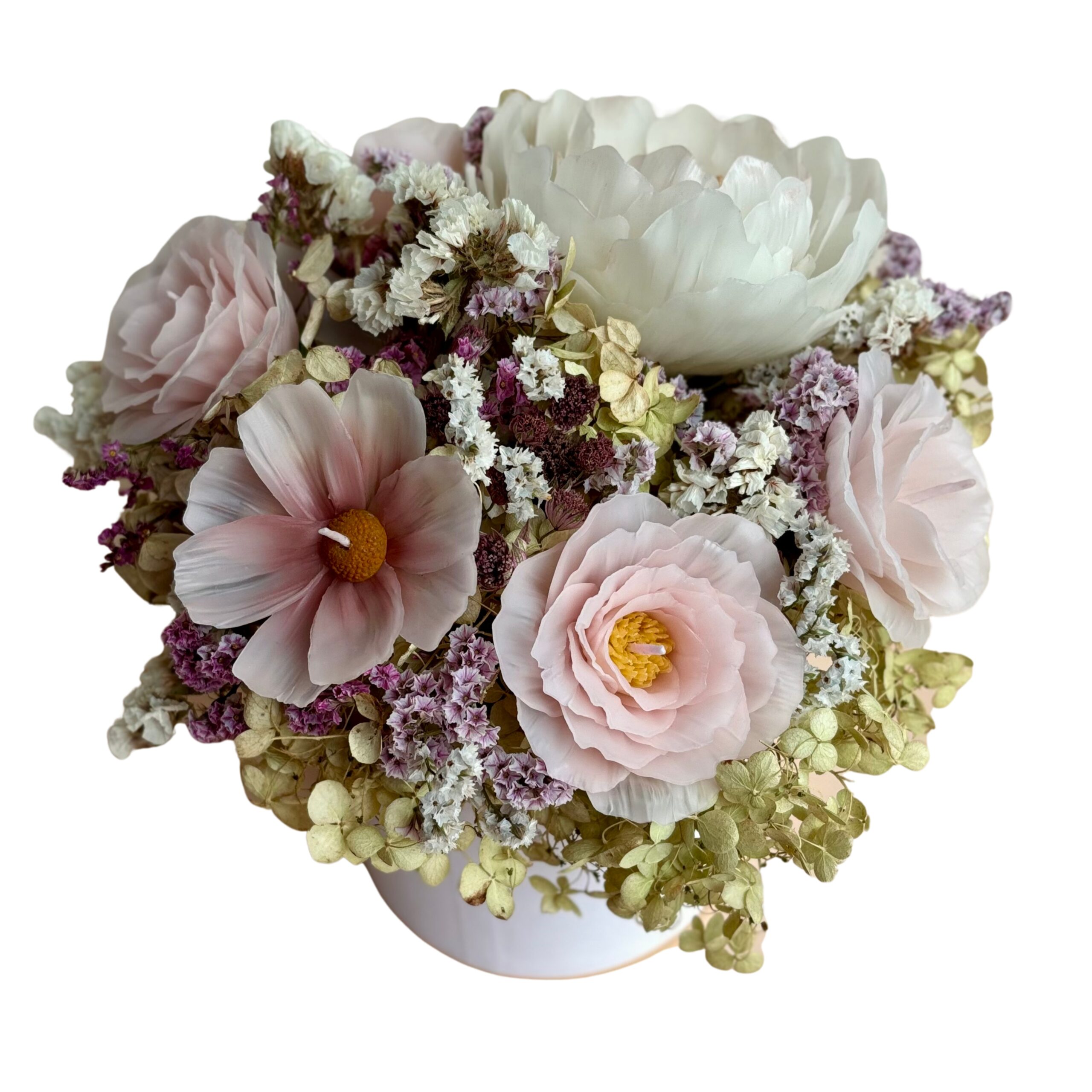 Box wykonany z 5/6 kwiatów z dodatkami - obrazek 2